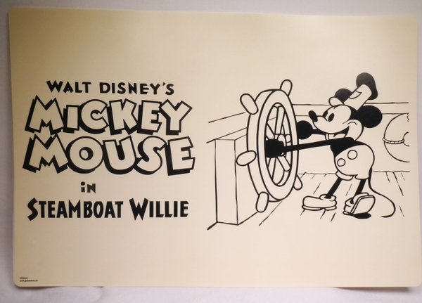Disney Gedalabels Mickey in Steamboat Willie Vintage 2erSet