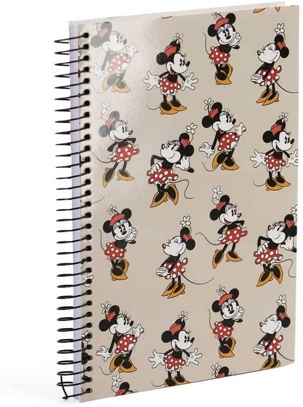 Disney Karactermania Notitzbuch Notizheft Notitzblock : Minnie Mouse ivory Ringbuch