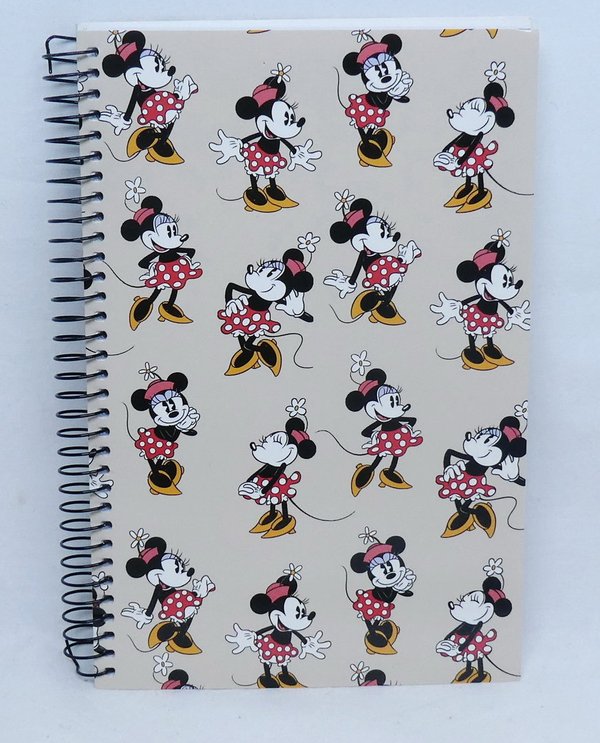 Disney Karactermania Notitzbuch Notizheft Notitzblock : Minnie Mouse ivory Ringbuch