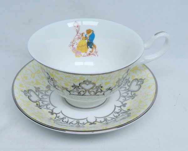 Disney Teetasse Tasse mit Untertasse English Ladies Belle die schöne und das Biest Hochzeit