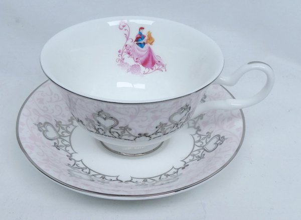 Disney Teetasse Tasse mit Untertasse English Ladies Aurora Dornröschen Hochzeit