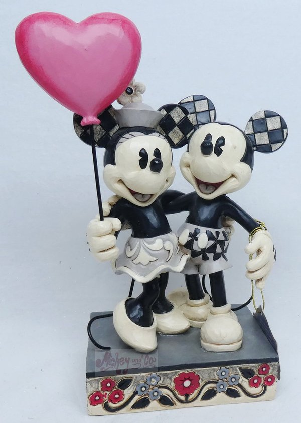 Disney Enesco Jim Shore Traditions 6010106 Mickey and Minnie Love Balloon Figur