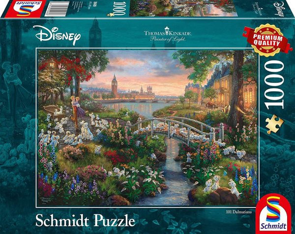 Disney Puzzle Schmidt Thomas Kinkade 1000 Teile : 59489 101 Dalmatiner