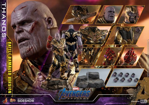 Avengers: Endgame Movie Masterpiece Actionfigur 1/6 Thanos Battle Damaged Version 42 cm