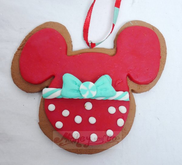 Disney Kurt S Adler Weihnachtsbaumschmuck Ornament Kugel : Minnie Kopf Gingerbreadhead Ohren
