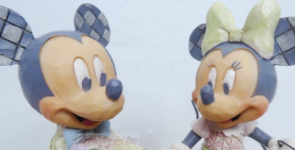 Disney Traditions Figur Jim Shore : 6010101 Mickeyy, Minnie & Pluto im Frühling White woodland