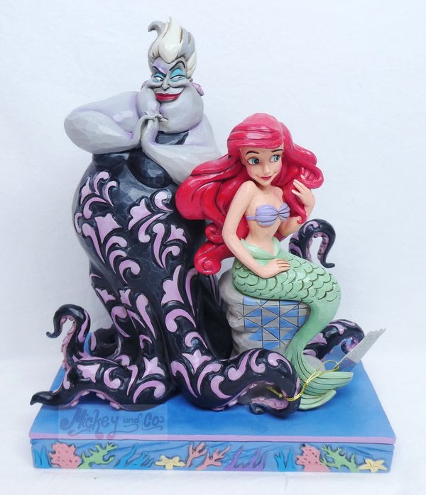 Disney enesco Traditions Figure Jim Shore: 6010094 Good vs Evil Ursula & Arielle