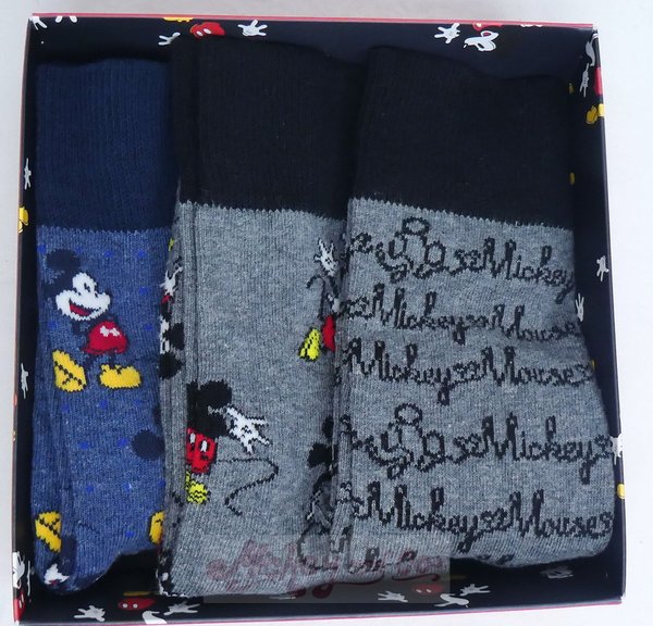 Disney Cerda Lifestyle Socken: 3er Set Mickey 1928 Größe 40 -46