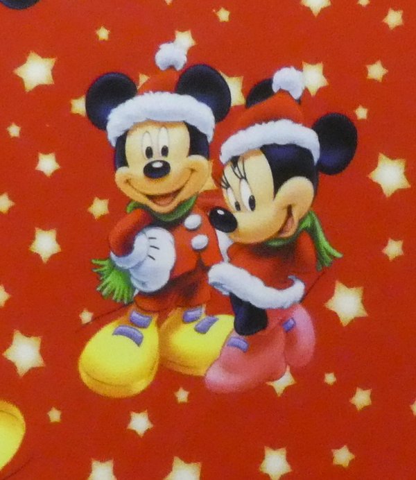 Sommersweat French Terry Mickey & Minnie Weihnachten