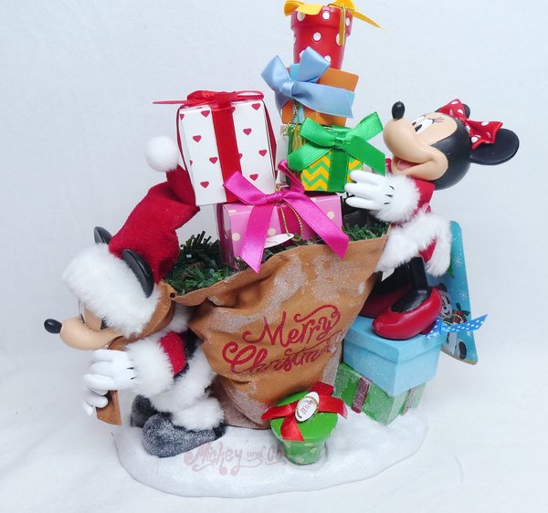 Disney Enesco Department 56 Weihnachten : 6009675 Mickey & Minnie Christmas Eve Weihnachten