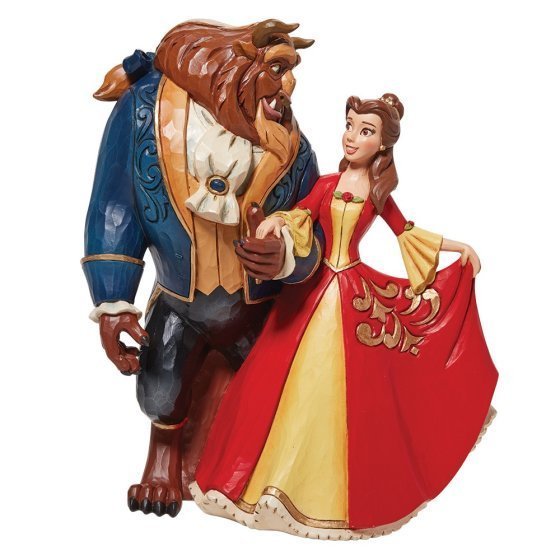 Disney Enesco Jim Shore Traditions: Beauty and the Beast Christmas Scene 6010873 Enchented