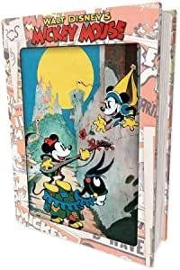 Disney Puzzle §D Bild Prime3D mit Metallbox als Buch : 31x46 cm Mickey und Minnie Ritterszeit
