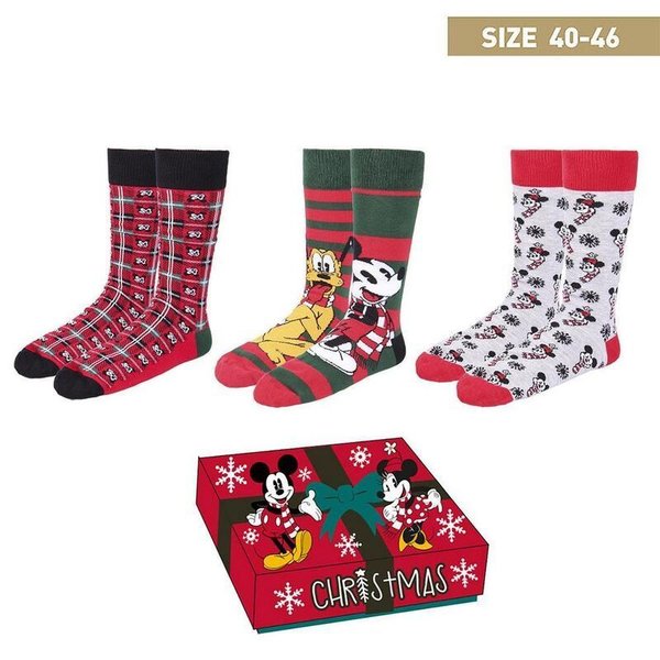 Disney Cerda Lifestyle Socken: 3er Set Christmas Weihnachten  40-46