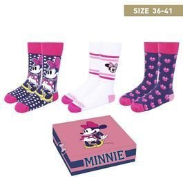 Disney Cerda Lifestyle Socken: 3er Set Minnie pink  Größe 36 - 41