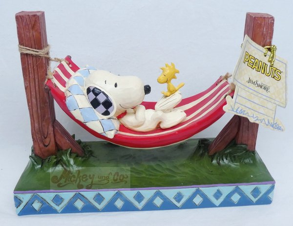 Enesco Tradtions by Jim Shore Peanuts : Snoopy & Woodstock in Hängematte Figur  6007939