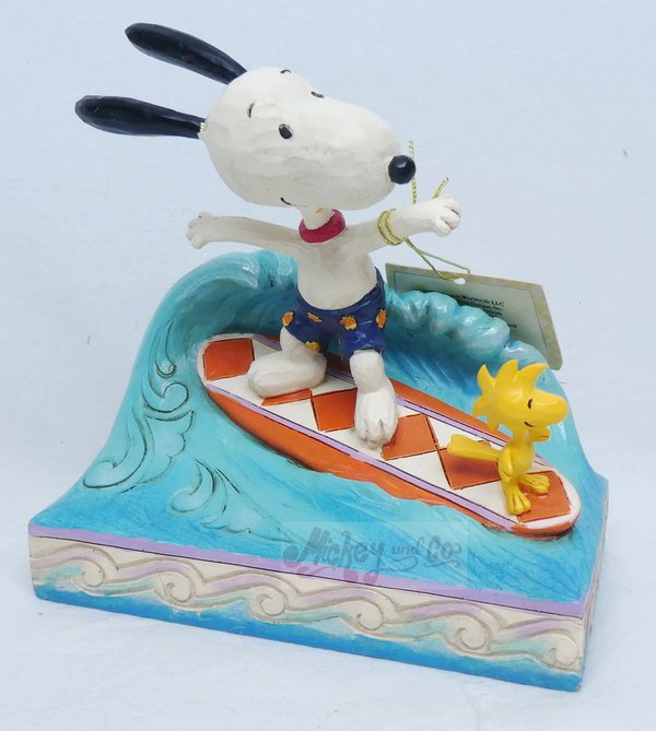 Enesco Tradtions by Jim Shore Peanuts : Snoopy and Woodstock Surfing Figurine  6010114