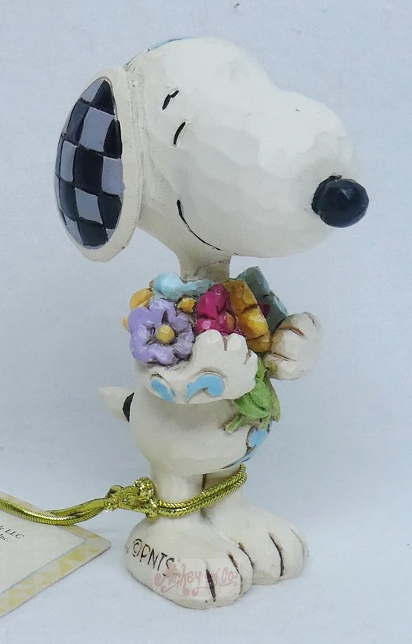 Enesco Tradtions by Jim Shore Peanuts : Snoopy with Flowers Mini Figurine  6007962