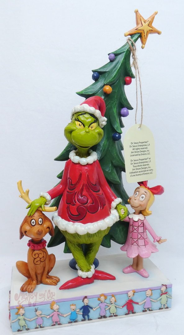 Enesco Tradtions Grinch by Jim Shore : Grinch, Max and Cindy Decorating Tree 6006567