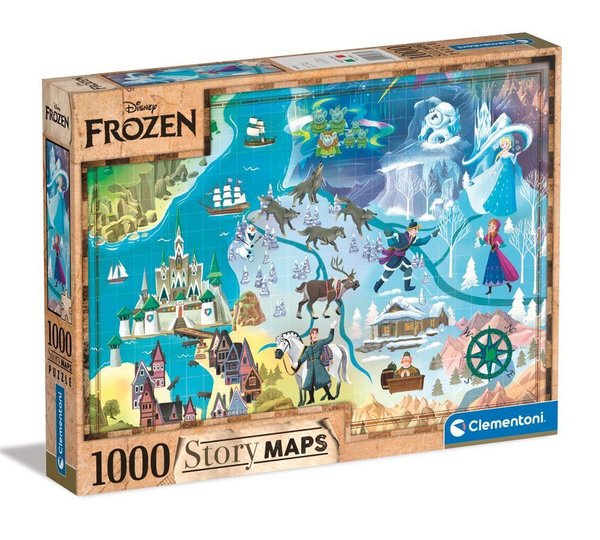 Disney  Story Maps Puzzle Die Eiskönigin (1000 Teile)