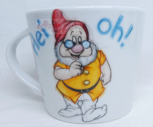 Disney Home MUG Kaffeetasse Tasse Pott Schneewittchen und die 7 Zwerge Sketch 430cl  : Chef
