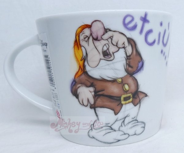 Disney Home MUG Kaffeetasse Tasse Pott Schneewittchen und die 7 Zwerge Sketch 430cl  : Hatschi