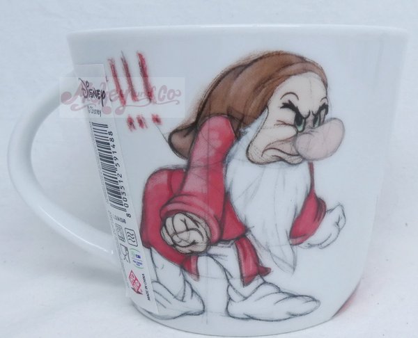 Disney Home MUG Kaffeetasse Tasse Pott Schneewittchen und die 7 Zwerge Sketch 270cl  : Brummbär