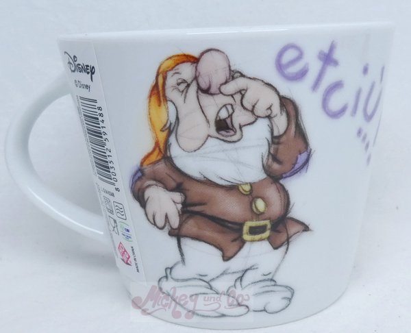 Disney Home MUG Kaffeetasse Tasse Pott Schneewittchen und die 7 Zwerge Sketch 270cl  : Hatschi