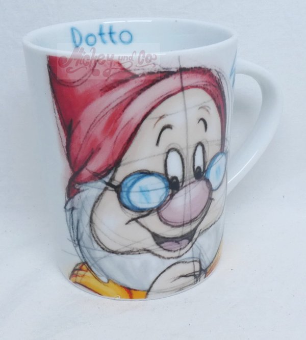 Disney Home MUG Kaffeetasse Tasse Pott Schneewittchen und die 7 Zwerge Sketch Sketch 340 : Chef