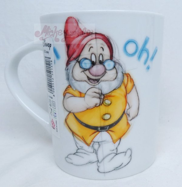 Disney Home MUG Kaffeetasse Tasse Pott Schneewittchen und die 7 Zwerge Sketch Sketch 340 : Chef