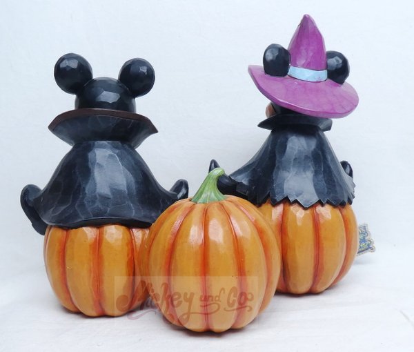 Disney Enesco Traditions Jim Shore Figure: Mickey and Minnie Boo Pumpkins 601302 BOO