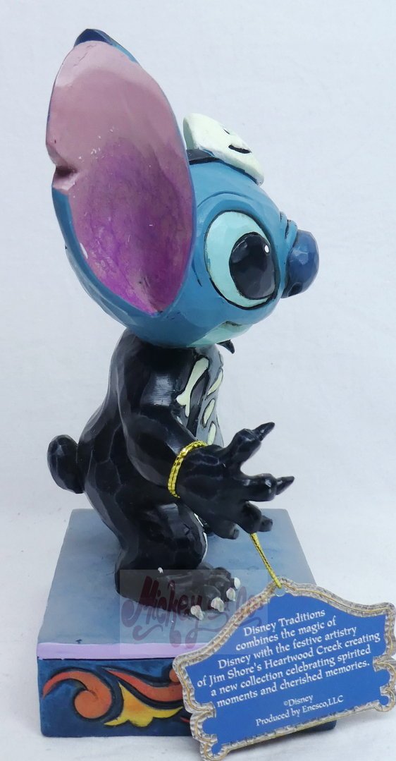 Disney Enesco Traditions Jim Shore Figur: Glow in the Dark Stitch Skeleton