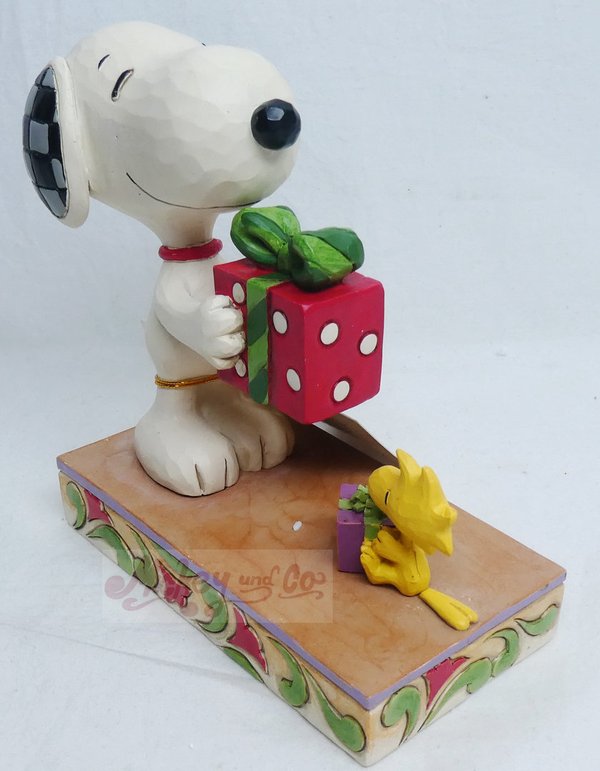Enesco Peanuts par Jim Shore : 6013047 Snoopy et Woodstock offrent des cadeaux