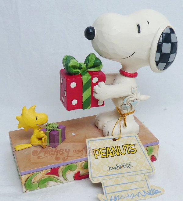 Enesco Peanuts par Jim Shore : 6013047 Snoopy et Woodstock offrent des cadeaux