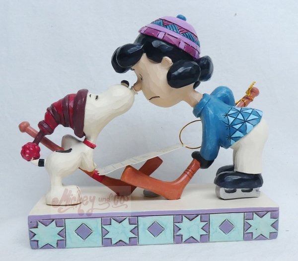 Enesco Peanuts par Jim Shore : 6013041 Snoopy et Lucy jouant au hockey
