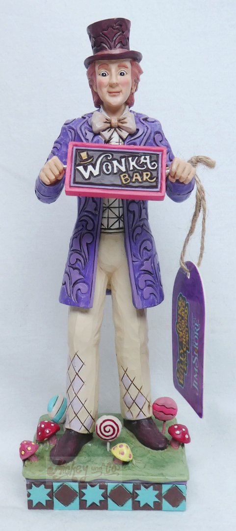 Enesco Willy Wonka by Jim Shore: 6013720 Willy Wonka with Rotating Chocolate Bar Figur