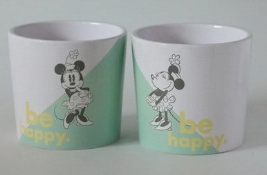 Disney Kurt S Adler Blumentopf: medium size : Minnie be Happy