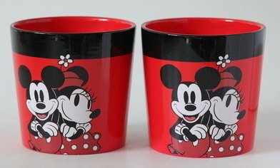 Disney Kurt S Adler Blumentopf: large size : Mickey und Minnie REtro