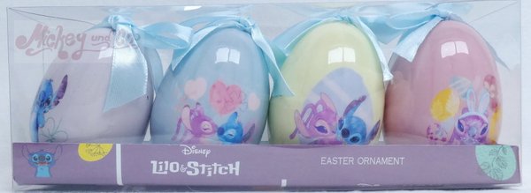Disney Kurt S Adler Osterschmuck Easter Egg Eier Ostern Ostereier : Set mit 4 Stitch und Angel