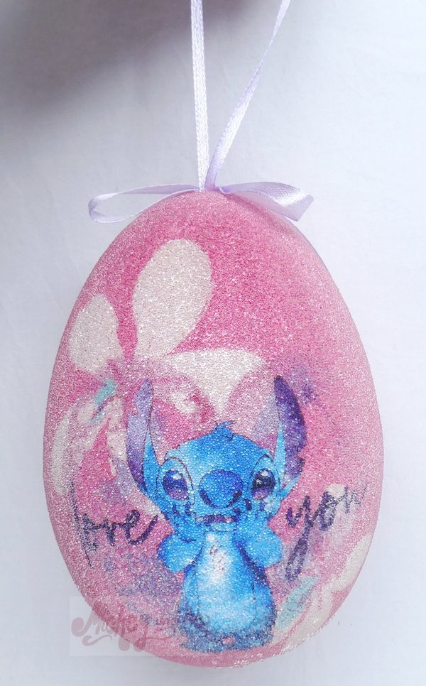 Disney Kurt S Adler Osterschmuck Easter Egg Eier Ostern Ostereier : Stitch love you