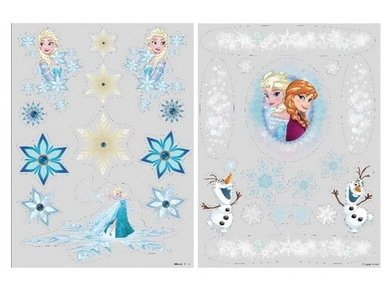 Disney Fensterbilder Kurt S Adler Set mit 2 : Eiskönigin Frozen Anna Elsa