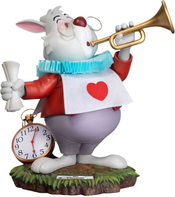 Disney Beast Kingdom Alice im Wunderland Master Craft Statue The White Rabbit 36 cm