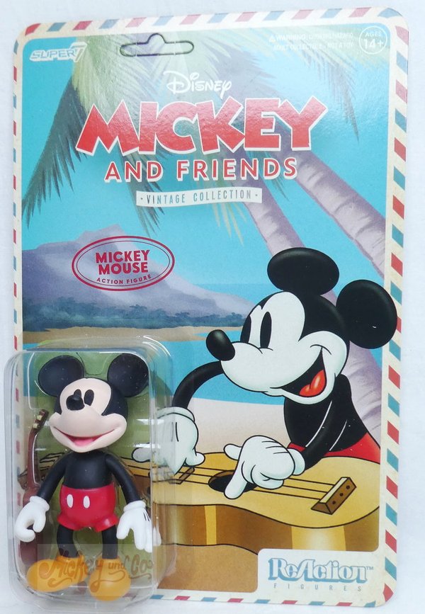 Disney ReAction Actionfigur Vintage Collection Wave 2 - Mickey Mouse (Hawaiian Holiday) Super7