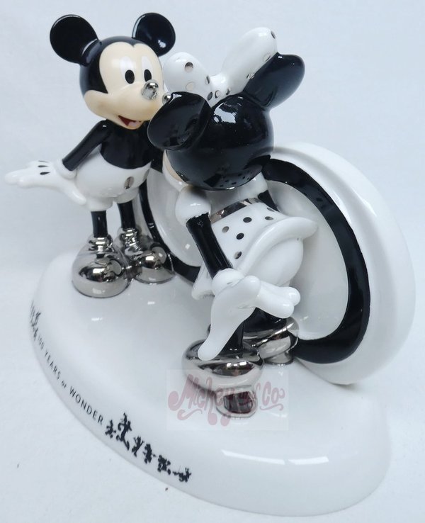 Disney English Ladies Figur Porzellan : ELDMFG28401  Mickey und Minnie Mouse 100 Jahr Edition
