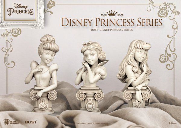 Disney Beast Kingdom Büste PVC :Set mit 3 Schneewittchen, aurora und Cinderella