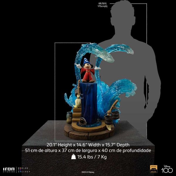 Disney Iron Studios Disney Art Scale Deluxe Statue 1/10 Mickey Fantasia Deluxe 51 cm