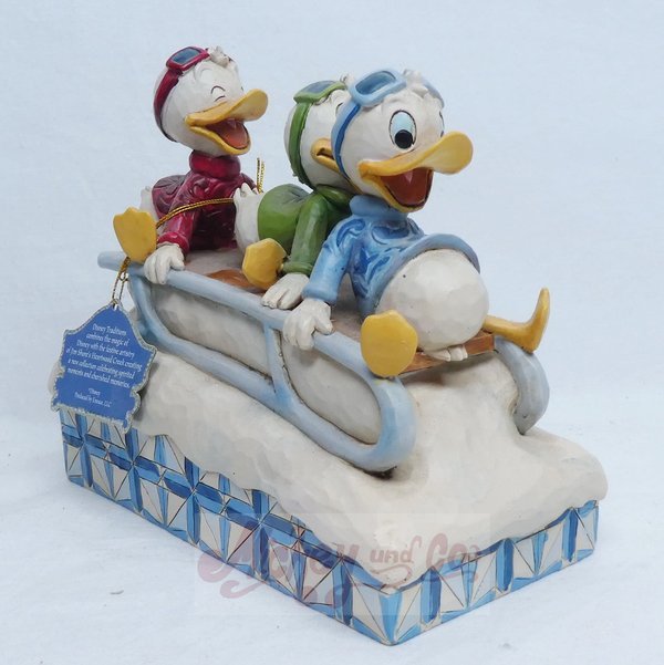 Disney Enesco Traditions Jim Shore Figur: 4033270 Tick Trick Track Downhill Ducks