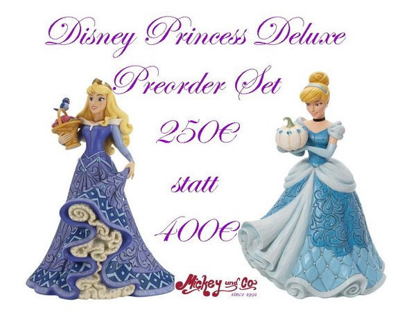 Disney Enesco Traditions Jim Shore Figur: 6014322 + 6013078 Aurora + Cinderella Deluxe