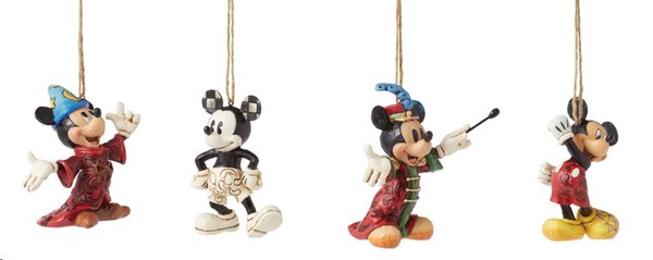 Disney Enesco Traditions Jim Shore 6013565 : Mickey Mouse 4 Pack Hanging Ornaments