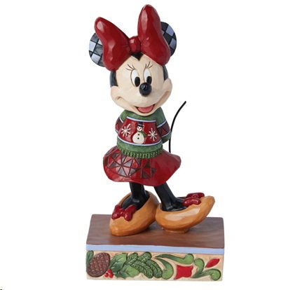 Disney Enesco Traditions Jim Shore 6015003: Minnie Mouse in Ugly Sweater hässlichen Pullover