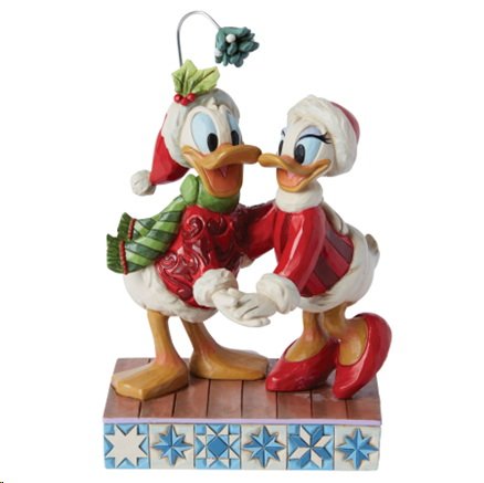 Disney Enesco Traditions Jim Shore 6015004: Donald & Daisy Duck Mistletoe Mistelzweig